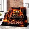 Home Customize Your Name Tiger Fire Blanket Comfortable Soft Lightweight Allseason Multipurpose Blanket For Picnics Sofas Offices Beds Living Rooms