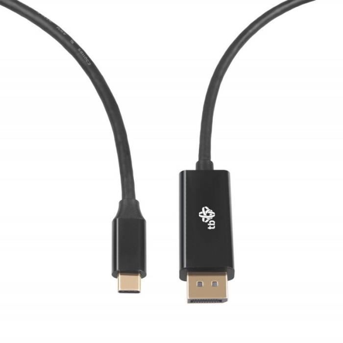 Câble USB C - DisplayPort - 2m - Noir - Transfert vidéo - Ordinateurs/Moniteurs