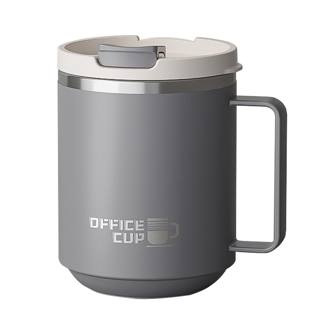 WORTHBUY 304 Stainless Steel Double Wall Insulated Coffee Mug With Handle Portable Sealed Water Cup Large Capacity Drinking Cup