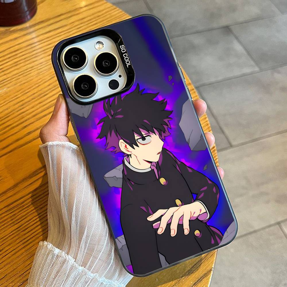 

MOB-100 S-Shigeo K-Kageyama Phone Case For iPhone 16 17 15 14 12 13 Pro Max Black Candy Matte Shockproof Cover iPhone17air