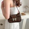 Soft Bowknot Shoulder Bag Underarm Bow  Armpit Bag High Quality Single Shoulder Bag  Shopping