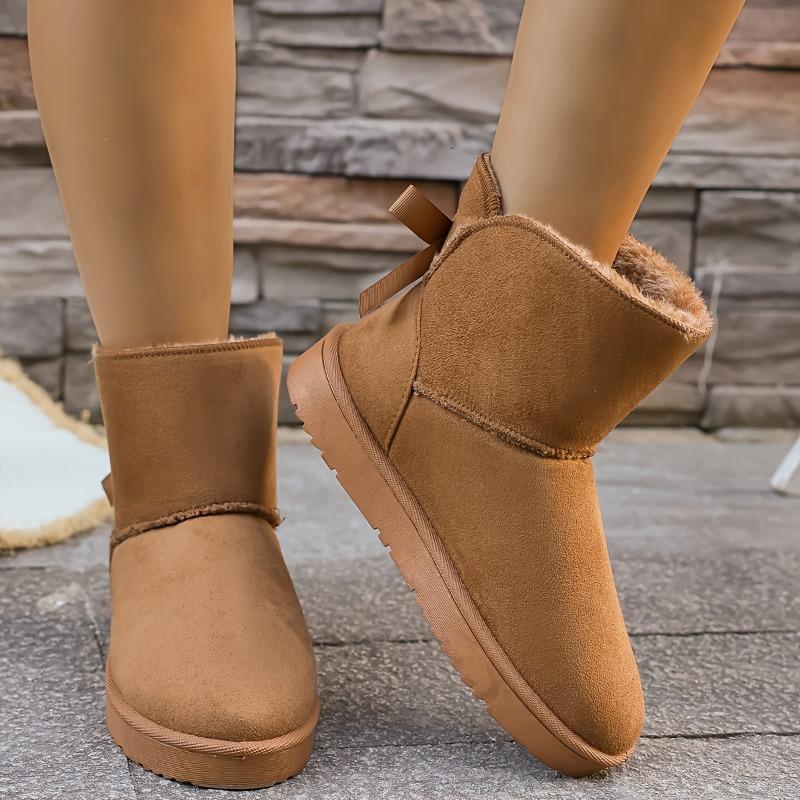 Women's Winter Furry Slip-Resistant Platform Sneakers/Boots - Thick Platform Height Increase