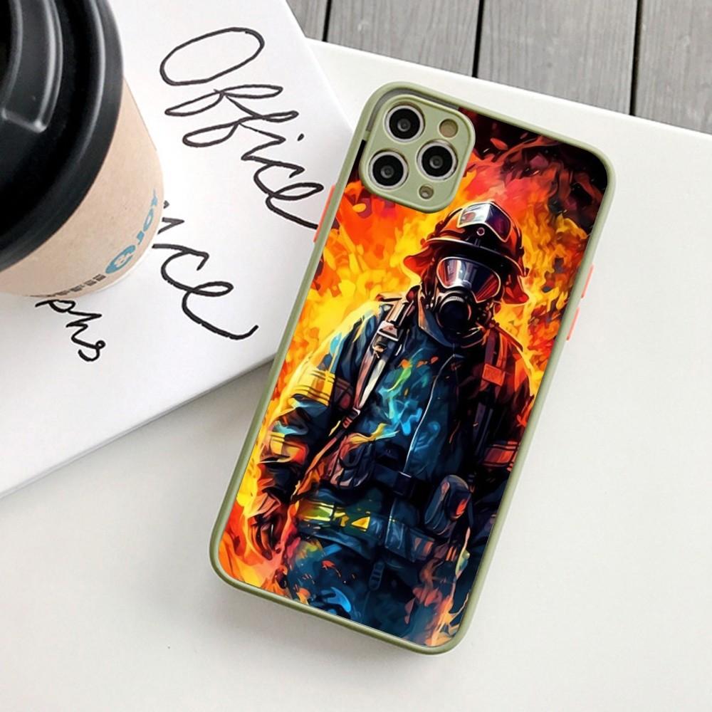 Firefighter Heroes Fireman Luxury Phone Case For IPhone 14 11 12 13 Mini Pro Max 8 7 Plus X XR XS MAX Translucent Matte Cover