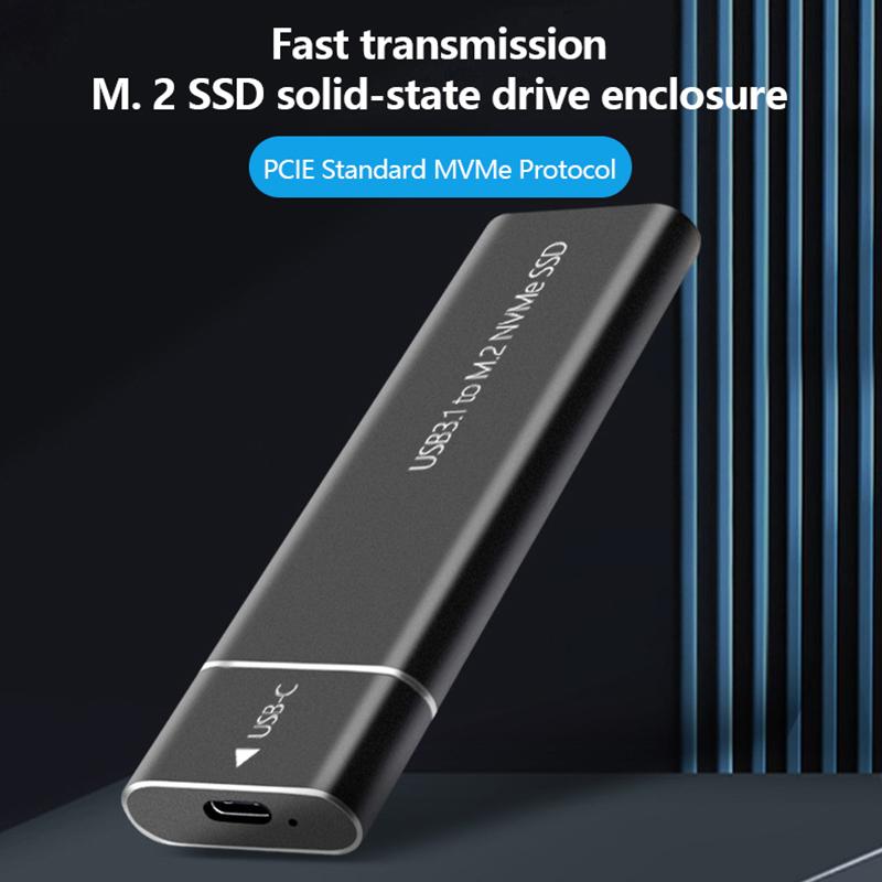 Carcasa SSD M.2 NVMe USB3.1 Almacenamiento Externo Carcasa HDD 10Gbps Caja SSD PCIe Para Disco Duro SSD NGFF SATA Para PC Portátil