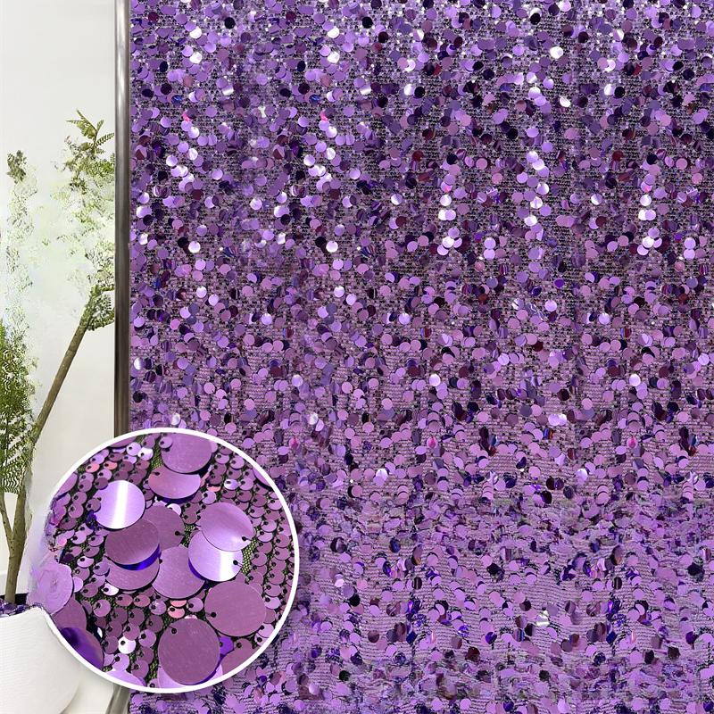 5+18mm Sequin Mesh Lace Fabric for Sewing High Quality Wedding Party Dress Clothing Patchwork DIY Apparel Sewing Supplies