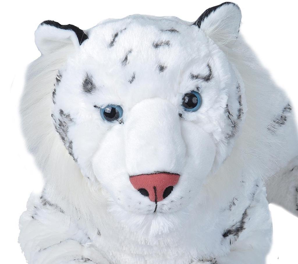Wild Republic White Tiger Plush Toy Jumbo Animal Body Pillow Cushion W35 x D80 x H37cm 19548