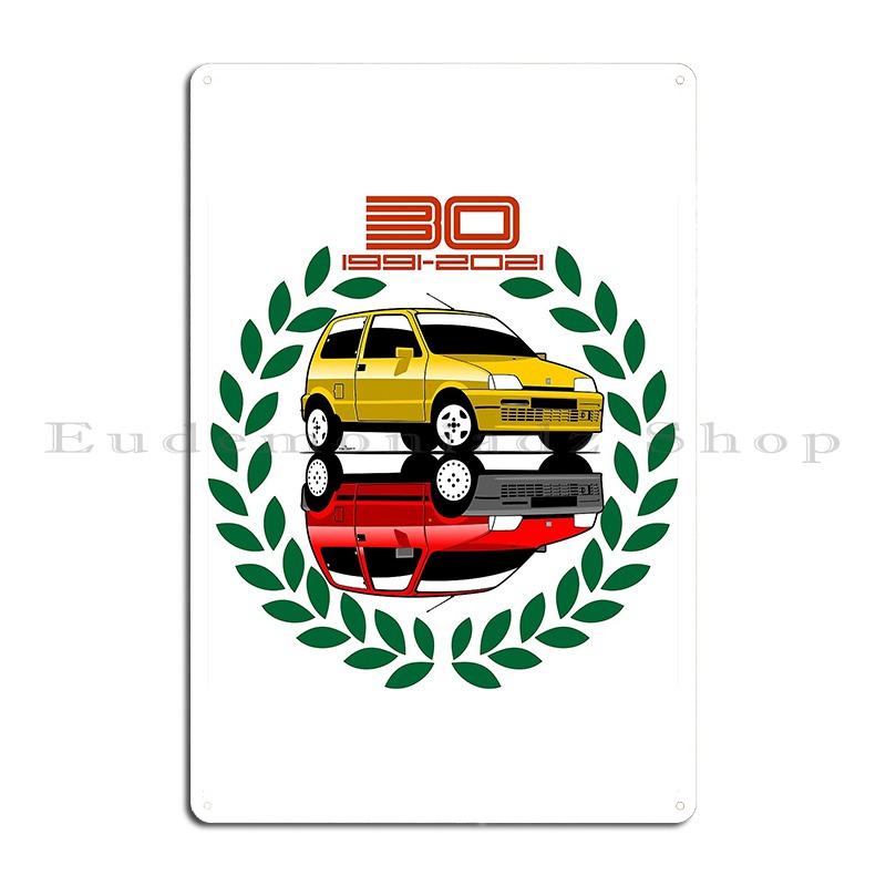 ABARTH 500 496 Back Metal Plaque Home Printed Wall Decor Cinema Club Tin Sign Poster