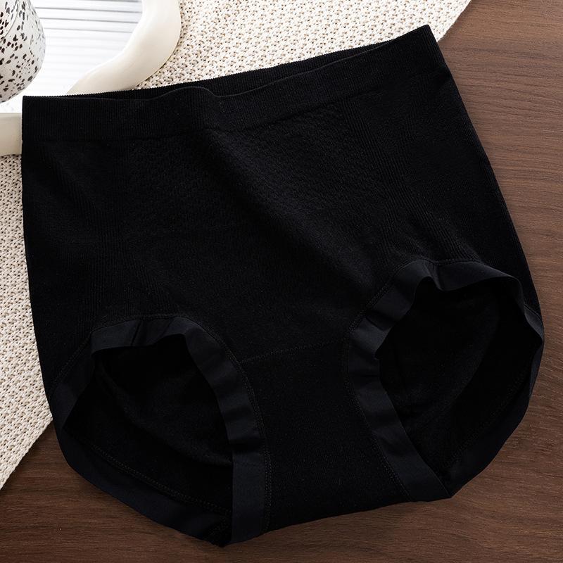 

Большой размер Женское весенне-осеннее чисто хлопковое 10 антибактериальное с высокой талией Треугольные трусы для живота M чёрный