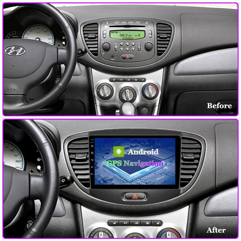 

Hyundai I10 (08-12) Android Car DVD Navigator with Reversing Image & Large Screen 2G+32G