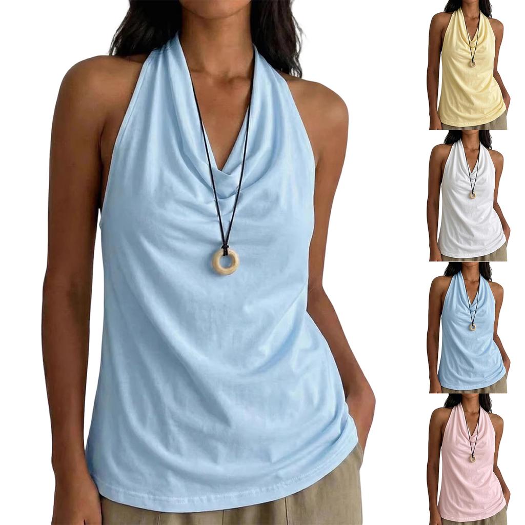 Damen Lässiger und Modischer Kragen Hängende Halslinie Ärmelloses Camisole West