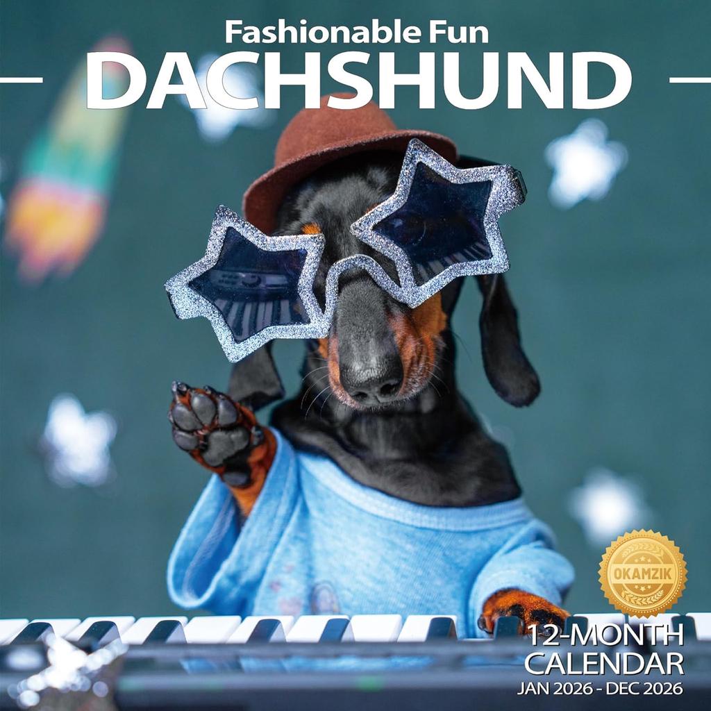 2026 Wall Calendar Golden Retriever Planner Calendar, Hangable Monthly Wall Calendar with Large Blocks for Organizing & Planning, Academic Schedule,