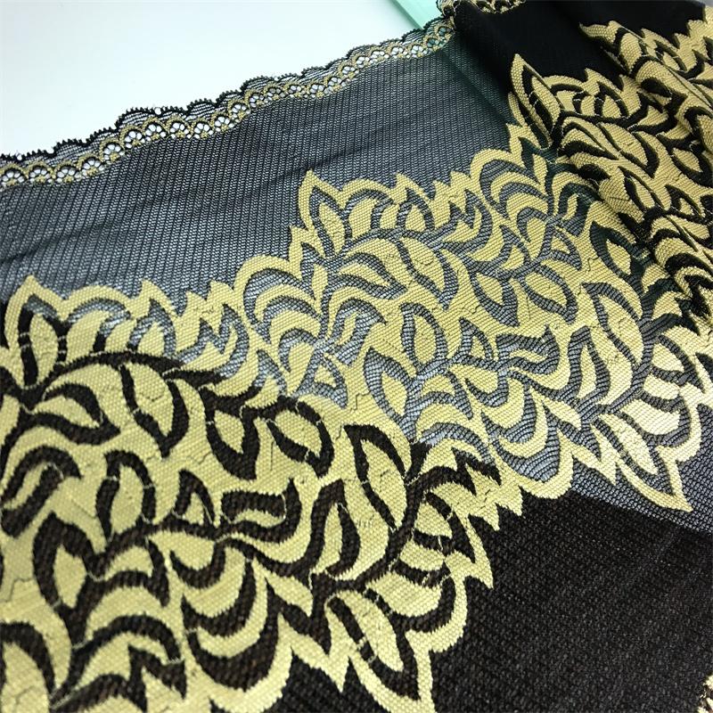 (3 Colors) 22.5cm wide Elastic Lace, Two Tone Stretch Lace Fabric for Lingerie, Bra, Underwear, Garment, Sewing & Crafting