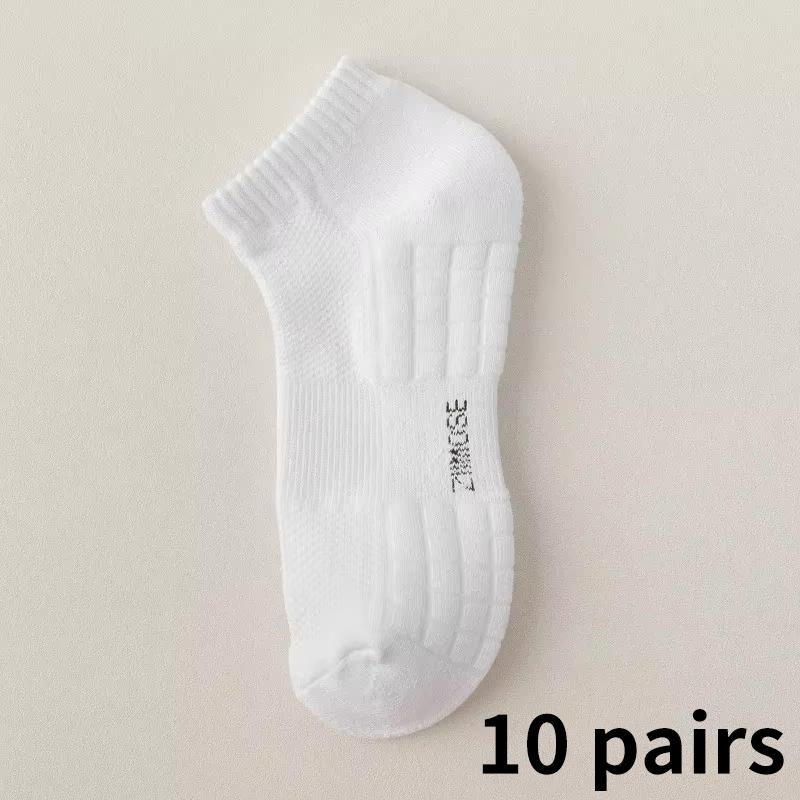 1pc 4pcs 5pcs 10pcs Socks Men's Cotton Spring Towel Bottom with Velvet Mid-tube White Stockings Thickened Sports Basketball Sock