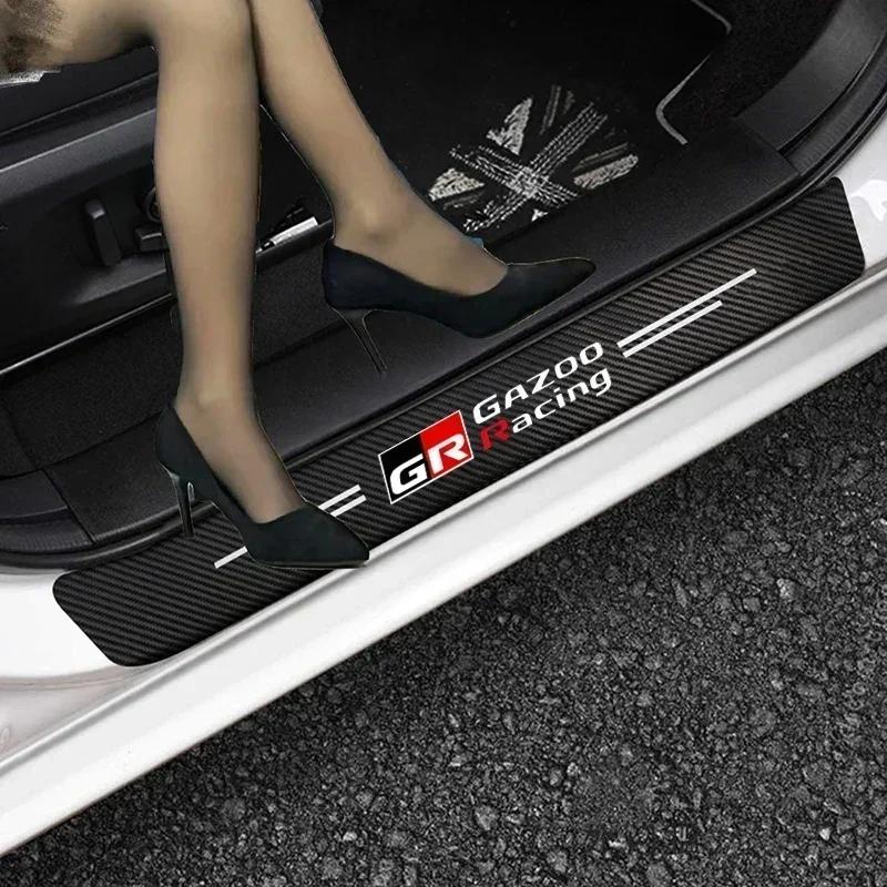 GR Gazoo Racing Car Door Sill Protector Trunk Bumper Anti Scratch Sticker For S0 Hilux Corolla Aqua Prius Cruiser Camry Land JH0