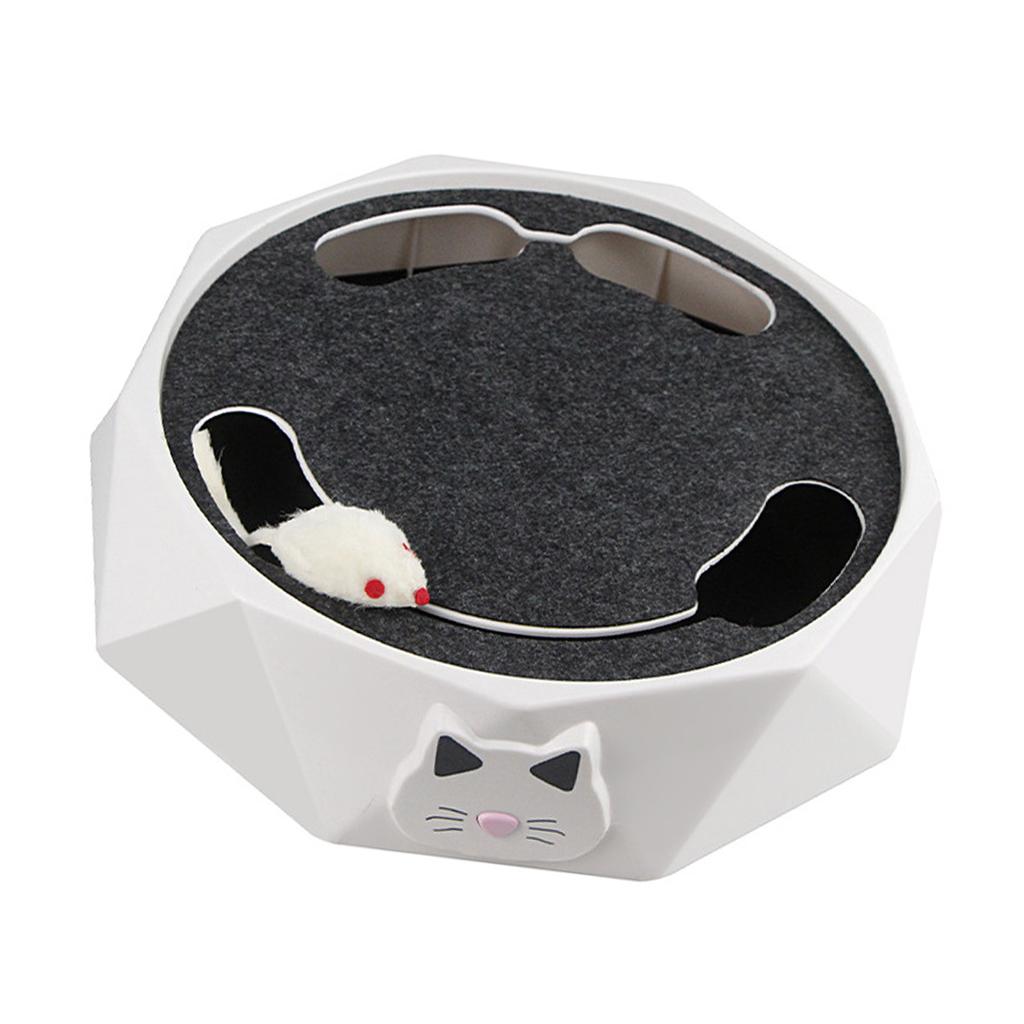 Interactive Cat Turntable Electric 2 Speed Adjustable Automatic Puzzle Catch Mouse Play Cat Toy for