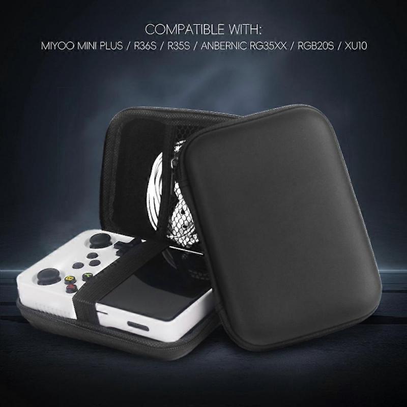 DATA FROG EVA Case for Miyoo R35S/R36S Game Console Protection Bag (With R36S Tempered Glass Film)