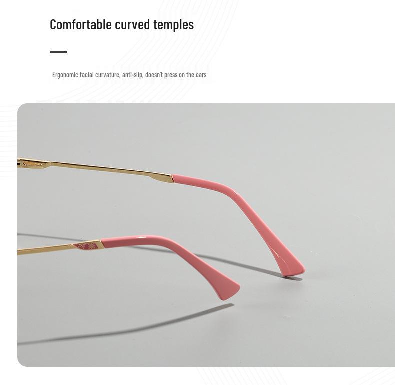 Fashion Cat Eye Blue Light Glasses, Metal Frame, Prescription-Compatible Myopia Lenses, 2025 Edition.