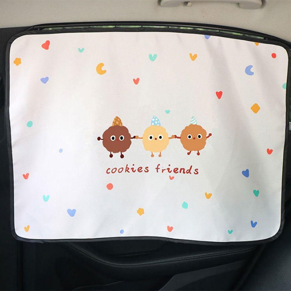 UV Protection Cartoon Car Curtain Embedded Rail Vehicle Privacy Shades  Car Interior Accessories