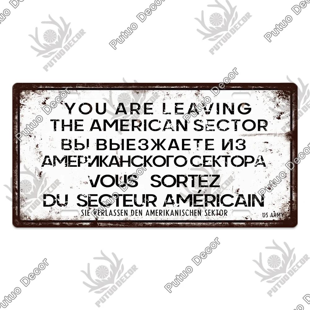 Putuo Decor Deutsche Kriegsgeschichte Vintage Metallschild mit Nummernschild-ähnlichem Design - Ideal für Garagen- und Heimwanddekoration