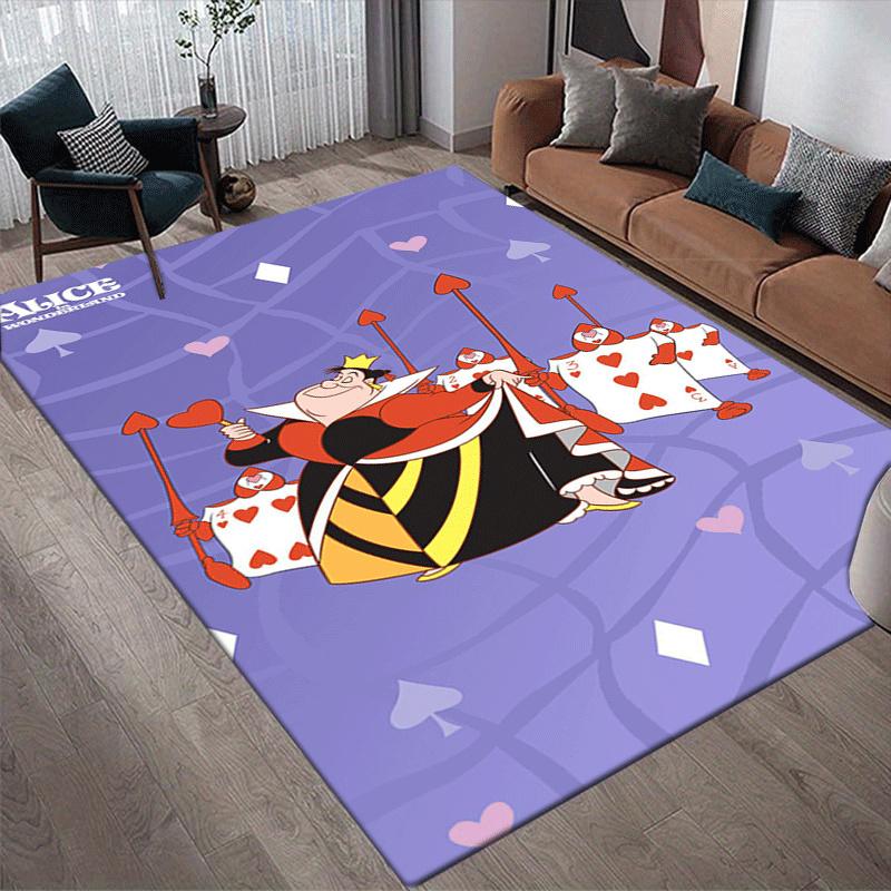 1pc Alice in Wonderland Maze Pattern Area Rug Soft Flannel Floor Mat for Living Room,Office,Bedroom and Carpet,Sofa Coffee Table Floor Mat