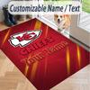 Custom Text Printed Rug Kansas City Chiefs Non Slip Floor Carpet For Home Room Decor