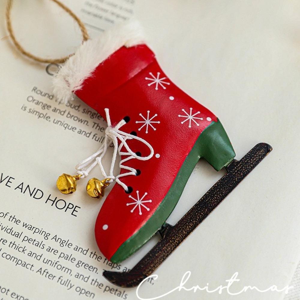Iron Craft Christmas Ornament Boot Stocking and Hat Designs Delicate Christmas Decoration Handmade Hangging