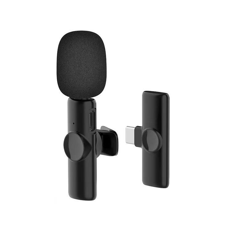 Microfone Lapela Sem Fio K11 com Redução Automática de Ruído para Vídeo, Transmissões Ao Vivo, Entrevistas e Gravação em Celulares e Computadores.