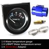 52mm Digital Car Water Temp Temperature Gauge with 1/8NPT Sensor + Water Temp 26mm-40mm Adapter Water Tank Level Indicator
