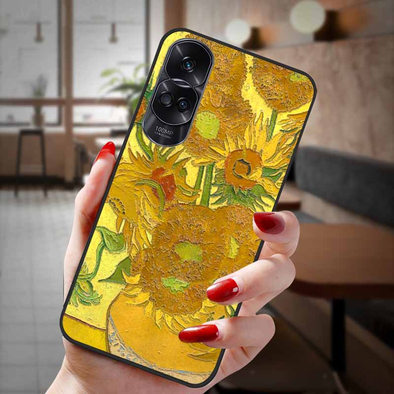 For Honor 90 Lite 5G Case 3D Flower Relief Emboss Silicon Back Cases For Honor 90 Cover Honor90 Pro 90Pro 90Lite Soft Protective