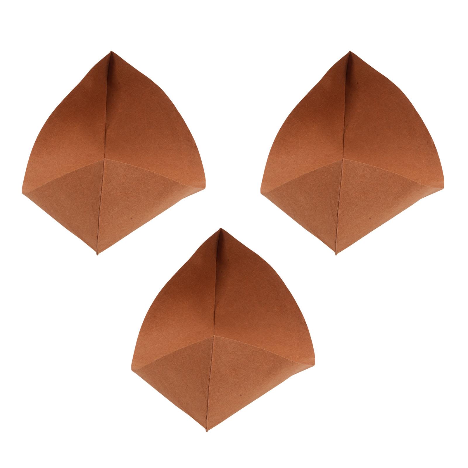 3PCS Window Box Liners for Planter Felt Trough Planter Basket Flower Box Liners for Wall Hanging Basket Garden Fence Railing Brown