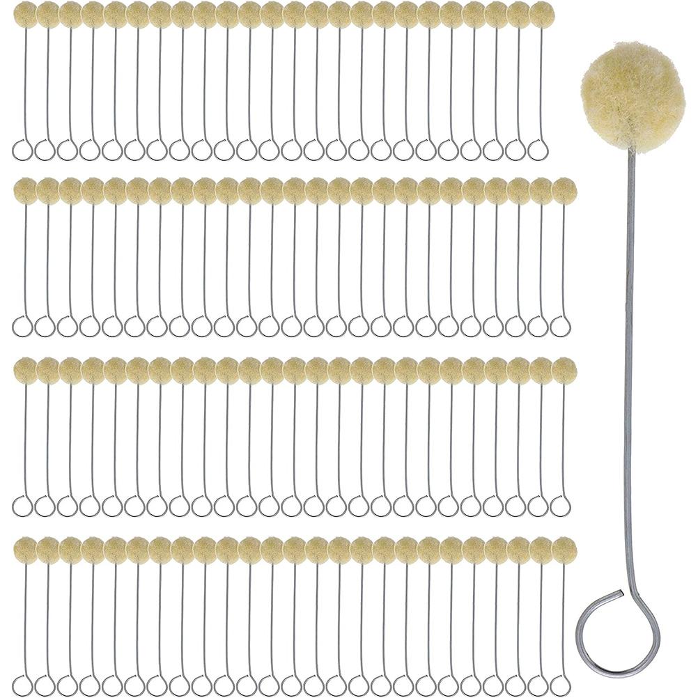 

100 шт. Шерстяные тампоны-шарики для окрашивания шерстяные шарики ручной инструмент для окрашивания с железной ручкой