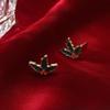 Christmas Santa Snowflake Earrings Cane Candy Bells Elk Earrings Christmas Hat Earrings