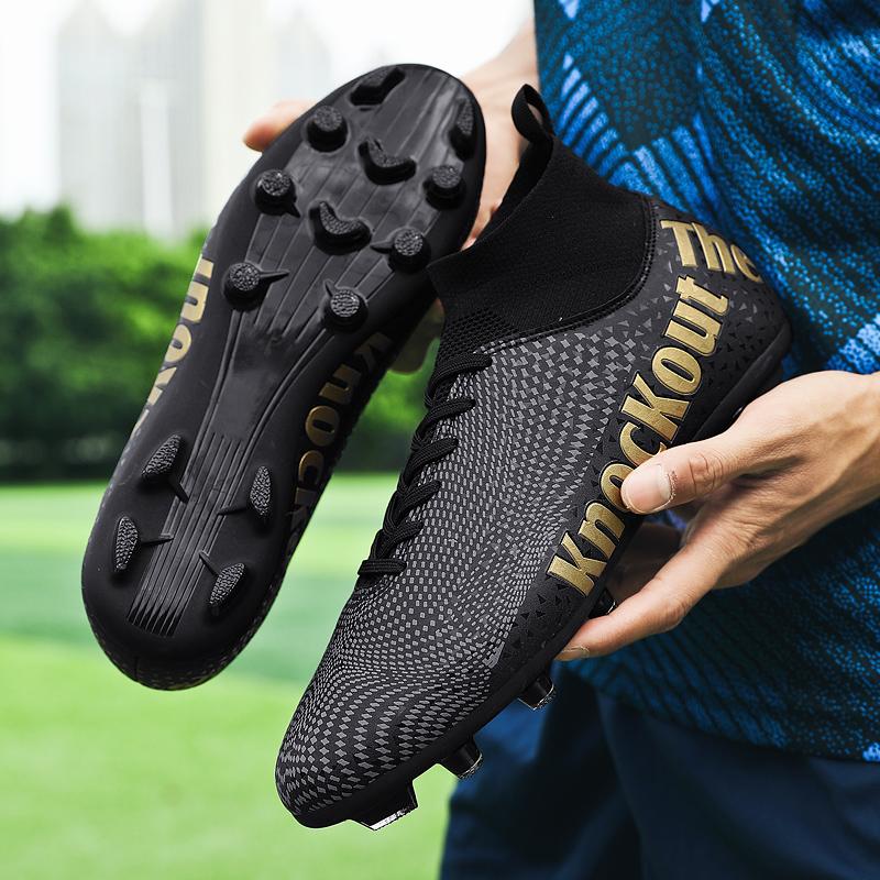 Große Fußballschuhe für Kinder, hohe Herrenschuhe, Wettkampf-Trainingsschuhe für junge Studenten, Kunstrasen, Schuhe mit langem Nagelkleber