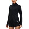 Under Armour Rush Μονόχρωμο Λογότυπο Αθλητικό Μπουφάν με Φερμουάρ Γυναικεία Μπουφάν Μαύρο 1379044-001