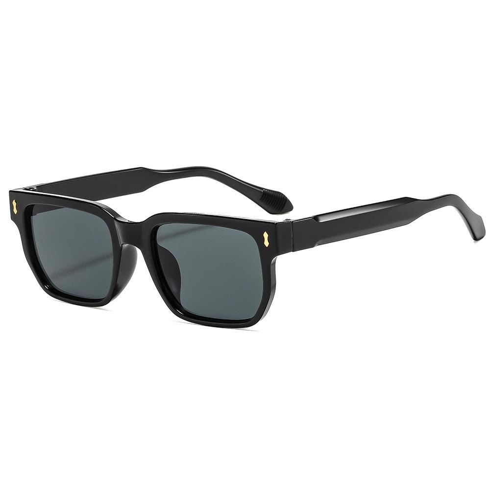 

New Retro Square Women Sunglasses Ins Brand Rice Nail Design Personality All Match Trendy Men Casual Shades Uv400 Leopard Print as picture