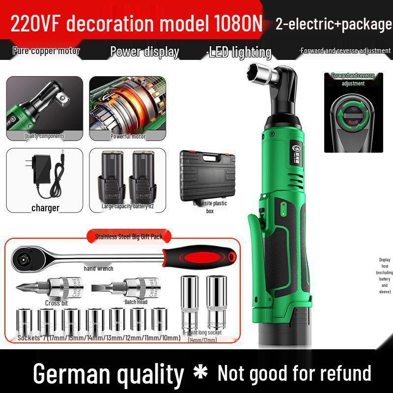 Перезаряжаемый 90° Высокомоментный Трещоточный Ключ для Авторемонта