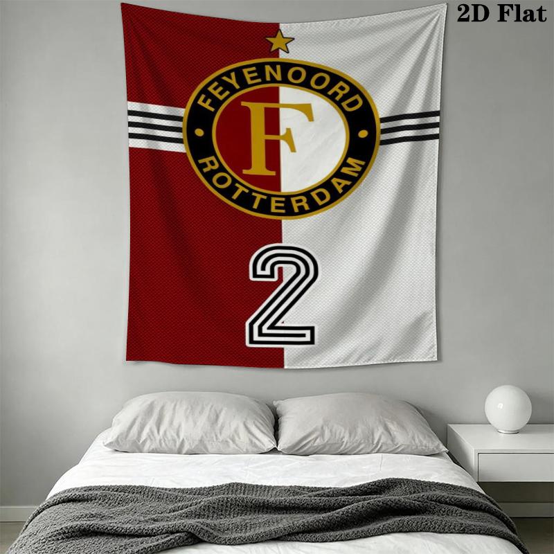 Feyenoord Wandkleed Esthetisch Wandkleed Bedrukt Stof Deken Decoratieve Wandkleden voor Slaapkamer Woonkamer Huisdecoratie
