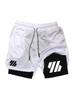 Pantaloncini da uomo 2 in 1 a doppio strato Gothic alla moda da strada traspiranti per fitness jogging casual moda estiva comodi