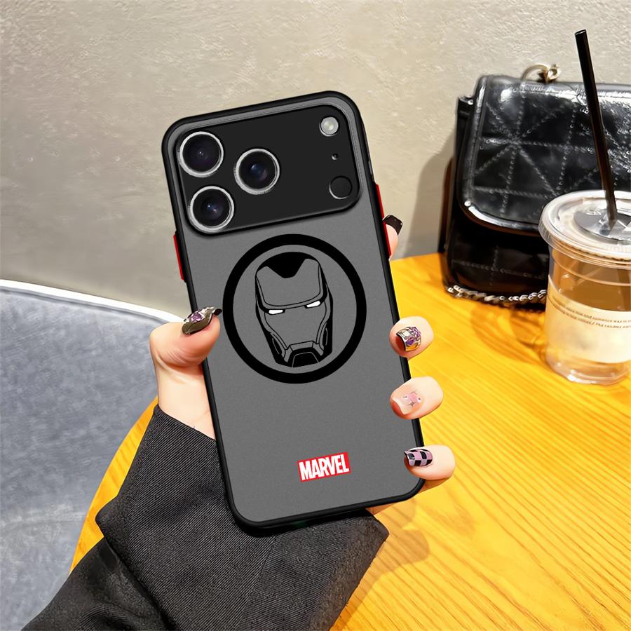 Marvel Sipiderman Ironman Hülle für iPhone 17 Pro Max 7 8 SE 12 17e 14 15 XS XR 13 Mini 11 Air 16 Plus Rückseite Handyhülle