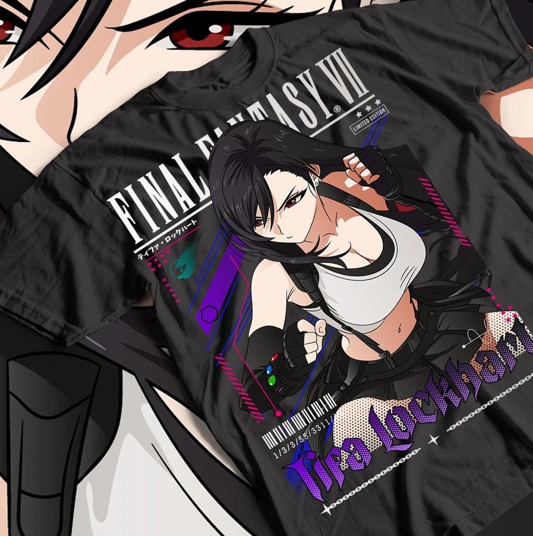 Tifa Lockhart FF7 Vintage T-Shirt - Waifu Tee, Final Fantasy 7 T-Shirt, Gamer S