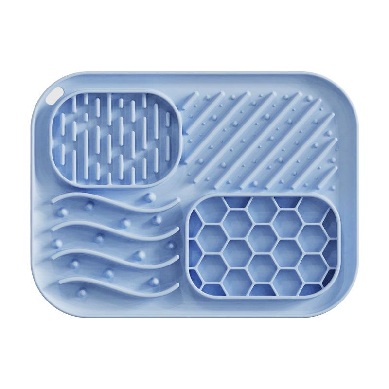 Silicone Licking Mat & Slow Feeder Set with Cat Treat Dispenser and Long-Handle Can Spoon Silicone