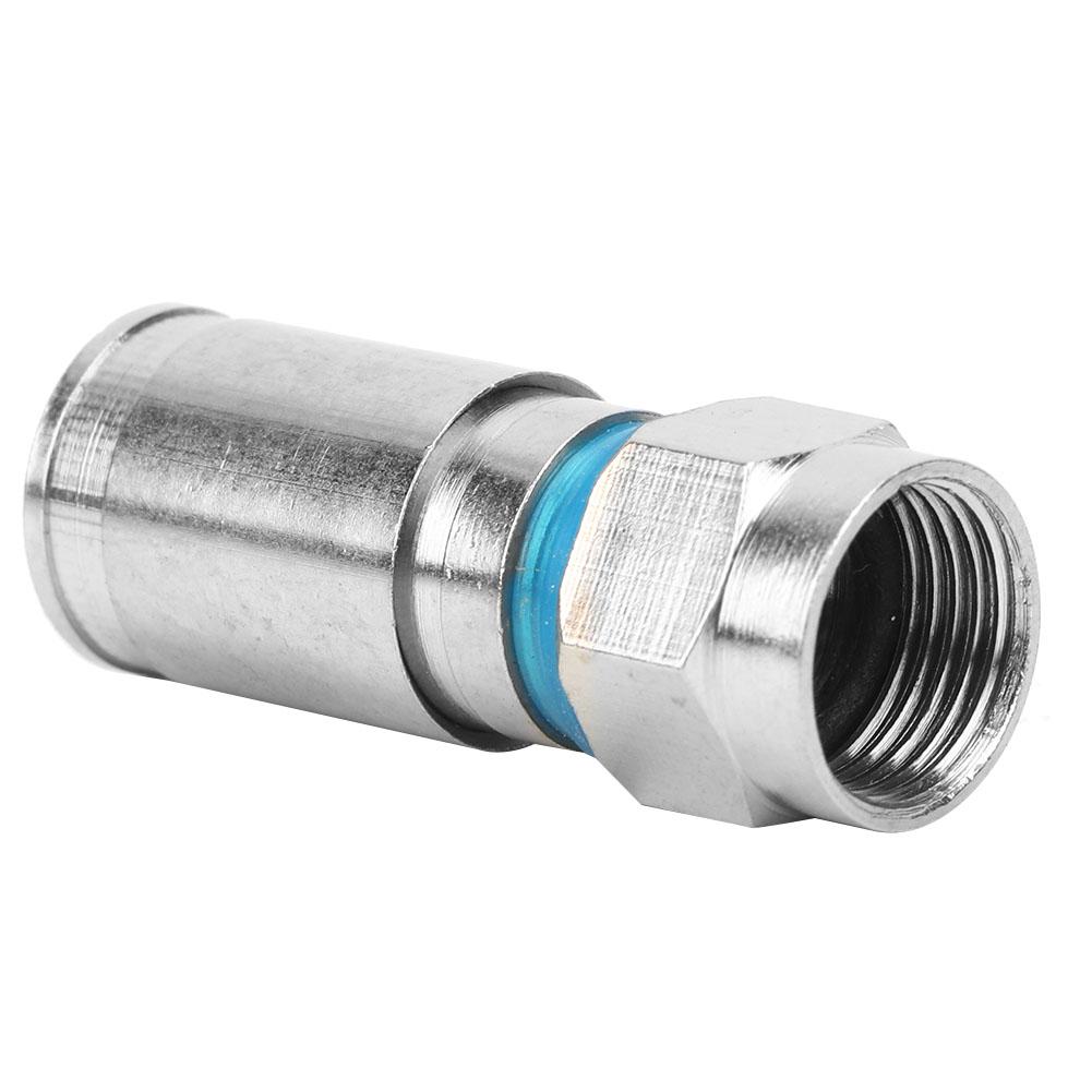 10 Pcs RG6 UK Squeezed Type F Connector F Cable Antenna Video Satellite Adaptor (F 008)