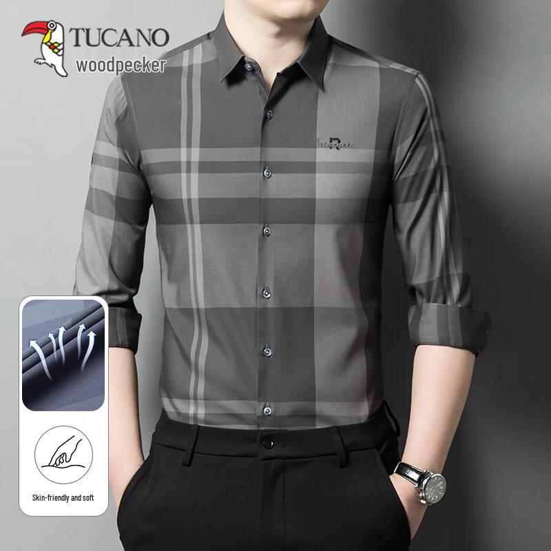 TUCANO Men s Anti-Wrinkle Non-Iron Long Sleeve Shirt 3XL