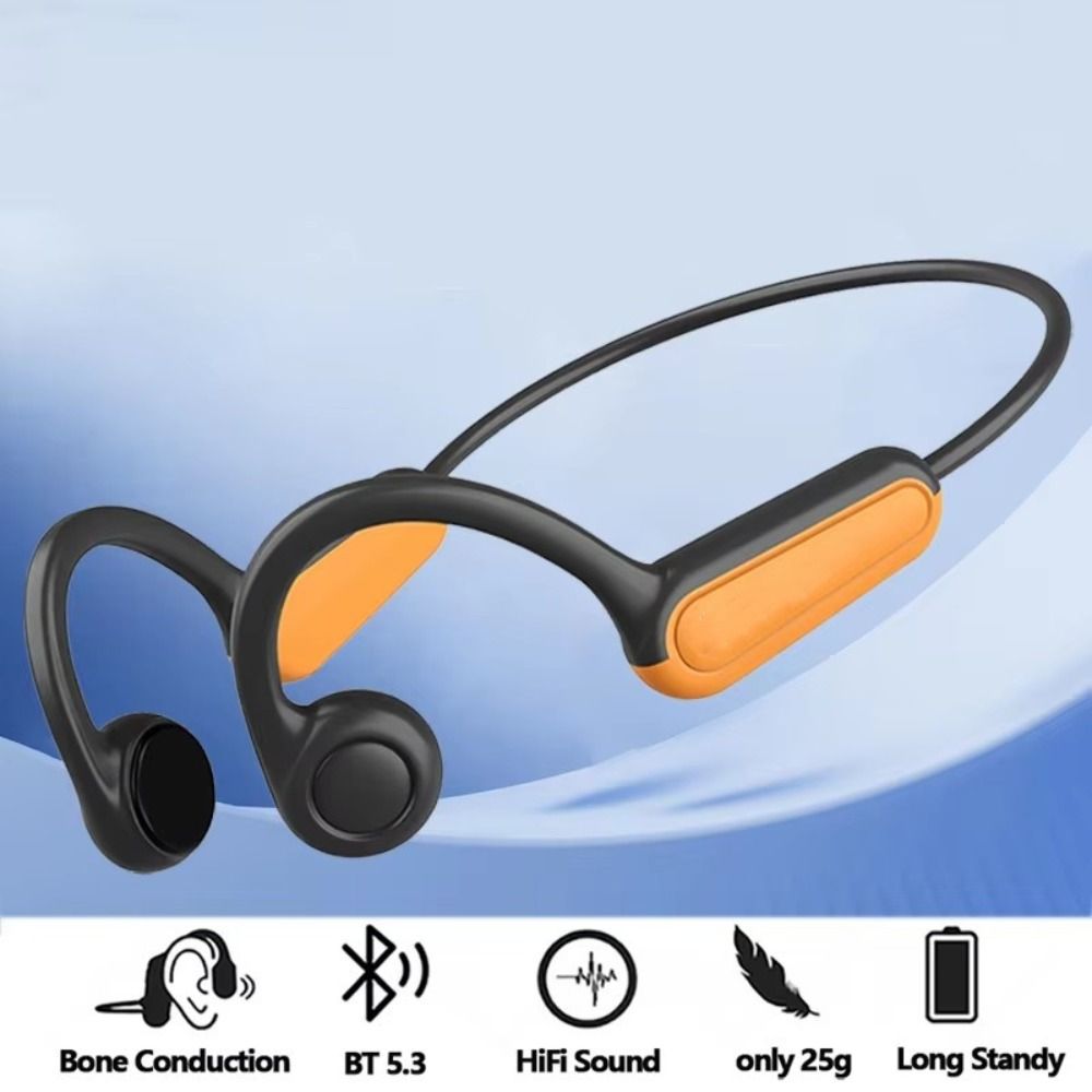 Real Bone Conduction Bone Conduction Headphone Bluetooth Headset  for Running Cycling Swimming