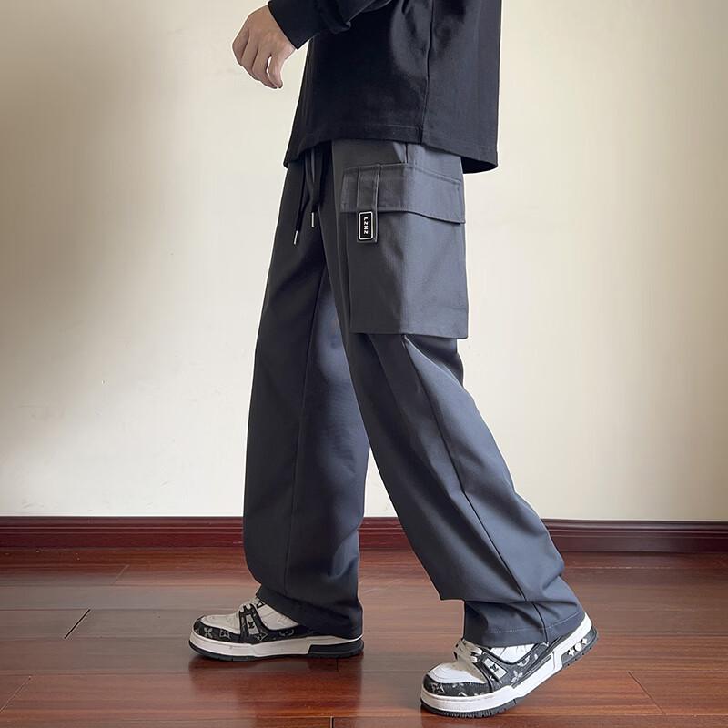 VANCAMEL Men's Relaxed Fit Straight Leg Cargo Pants