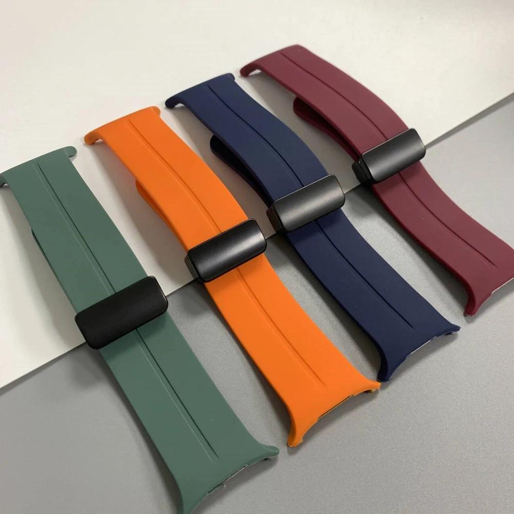 Silikonový sportovní řemínek pro Samsung Galaxy Watch Ultra 2025 Náramek pro Galaxy Watch 7 Ultra 47mm Řemínky s magnetickou přezkou