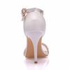 Crystal Queen Sweet White Sexy Dress Wedding Shoes Women Lacing Ankle Strap Peep Toe High Heel Sandals 9cm Pumps