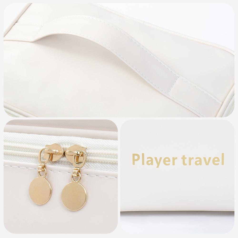 1PC Double-Layer Cosmetic Bag, Light Luxury And Fashionable Skin Care Product Storage Bag, Travel Large-Capacity Toiletry Bag