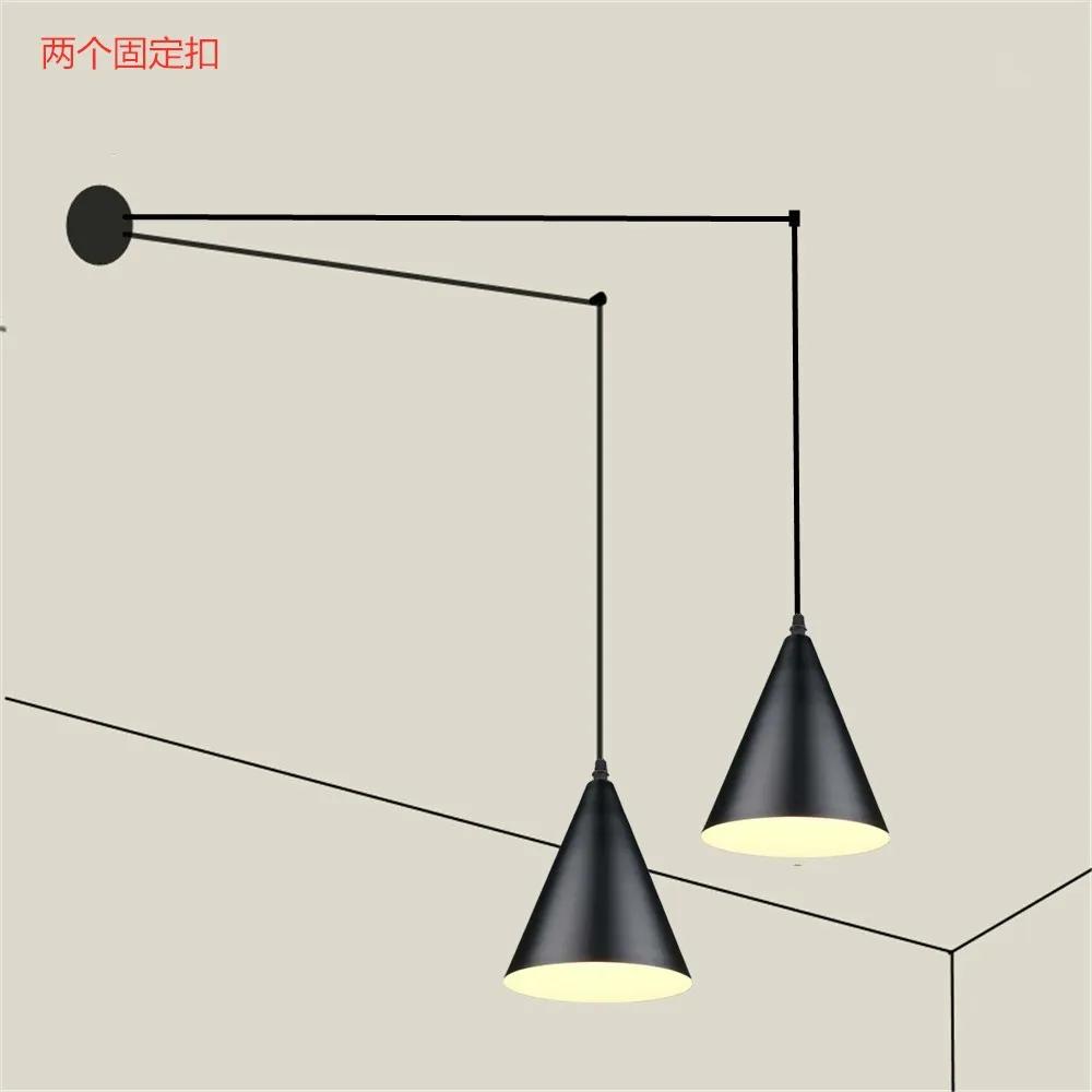 Simple Modern Retro Industrial Style Three-head Chandelier Led Wrought Iron Chandelier Bedroom Kitchen Living Room Lighting