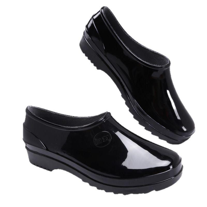 Huili New Men's Low-top Rain Shoes Waterproof Shoes Non-slip and Wear-resistant Rubber Shoes Low Tube Water Shoes Women's Labor Protection Rain Boots